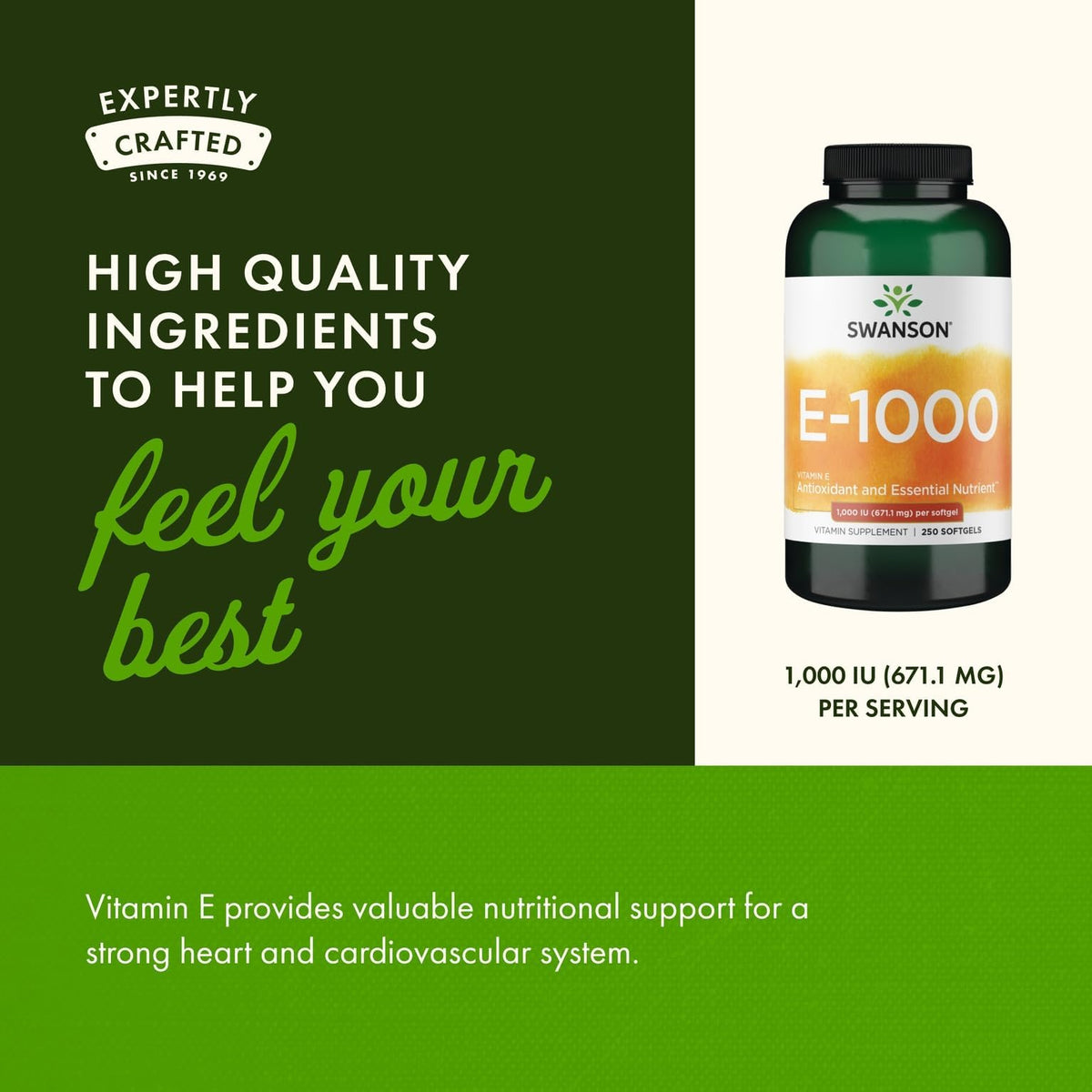 Swanson Natural Vitamin E 1000 IU - 500 Softgels (2 Pack) - image 5