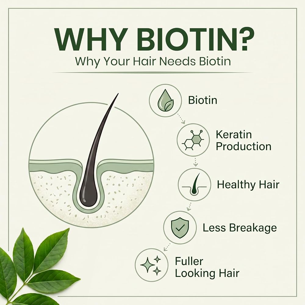INNERVISNUTRITION Biotin 5000 mcg Vitamin B7 Hair Skin & Nails - 120 Capsules - image 3