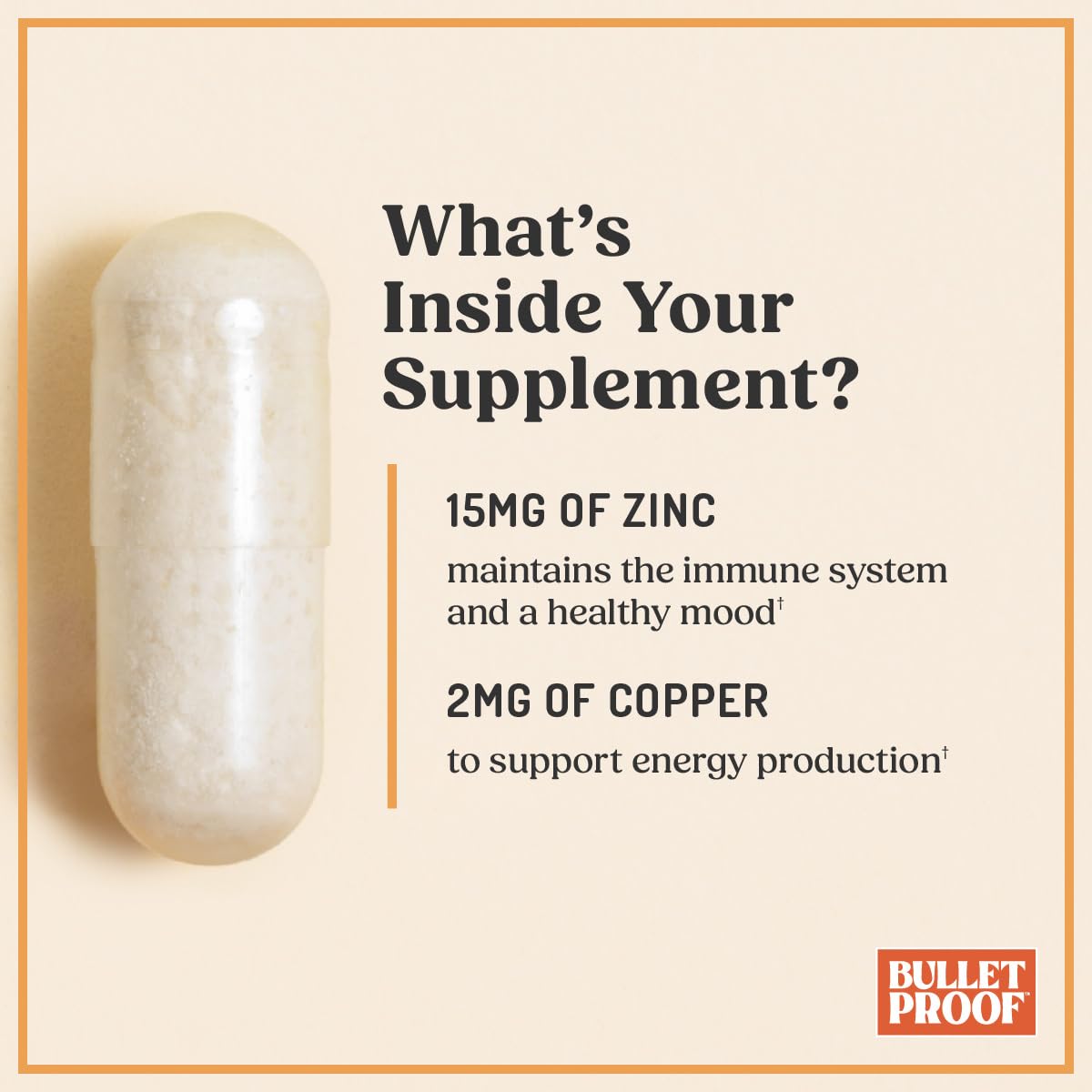 Bulletproof Zinc with Copper Capsules for Immunity and Mood - 60 Count - image 7