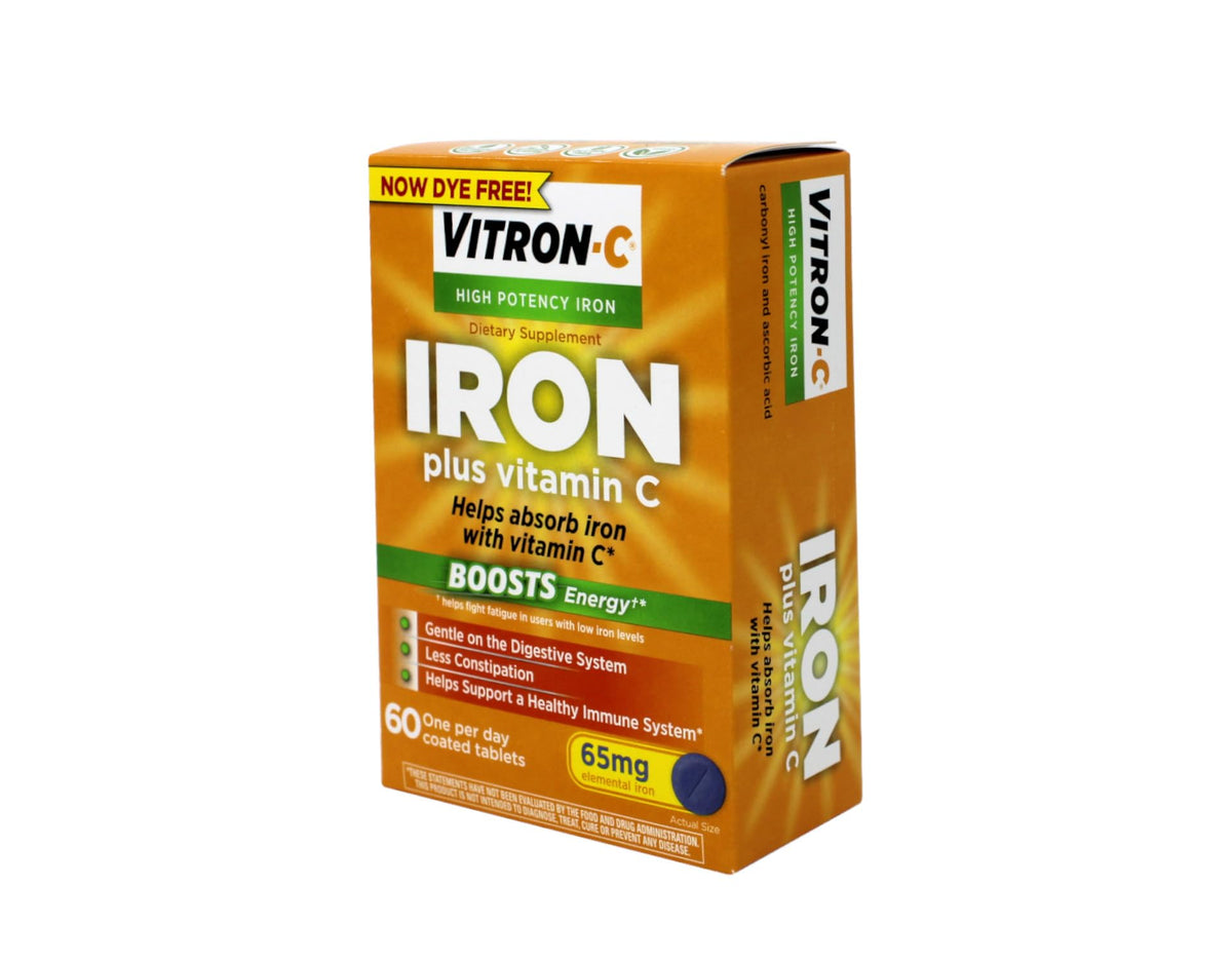 Vitron-C High Potency Iron Plus Vitamin C - 60 Tablets - image 4