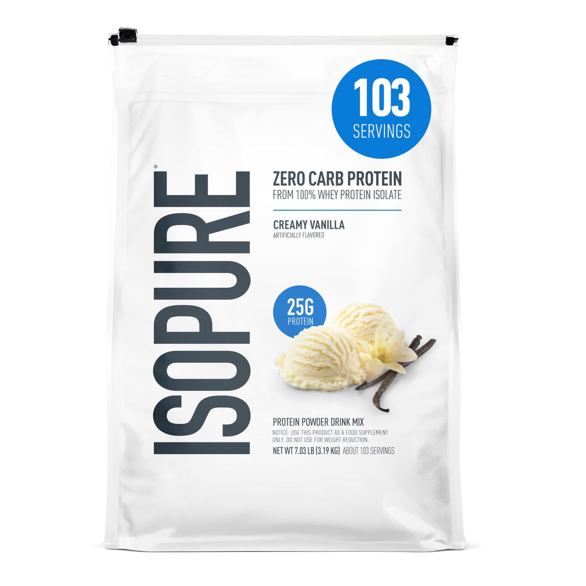 Isopure Zero Carb Low Carb Whey Isolate Protein Powder