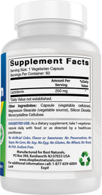 Best Naturals Lactoferrin 250 mg Vegetarian Capsules - 60 Count - image 6