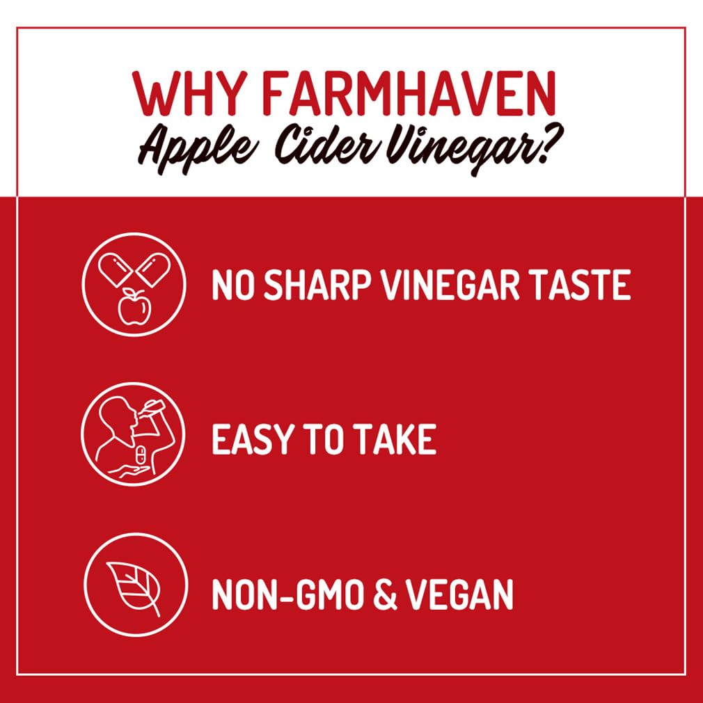 FarmHaven Apple Cider Vinegar Capsules with Ginger & Chamomile - 180 Capsules - image 3