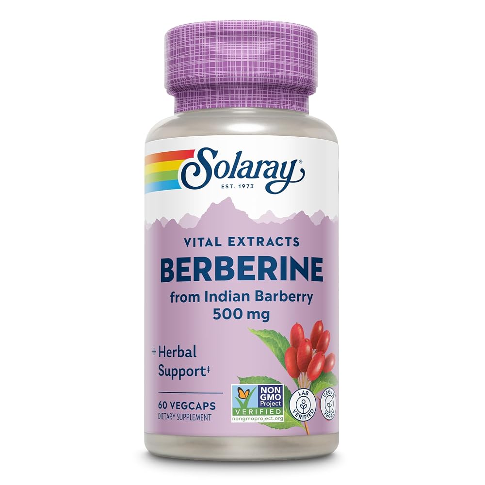 SOLARAY Berberine Extract 500 mg - 60 Capsules