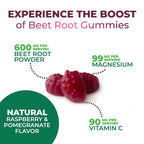 Nature's Nutrition Beet Root Gummies for Energy & Heart Health - 60 Gummies - image 3