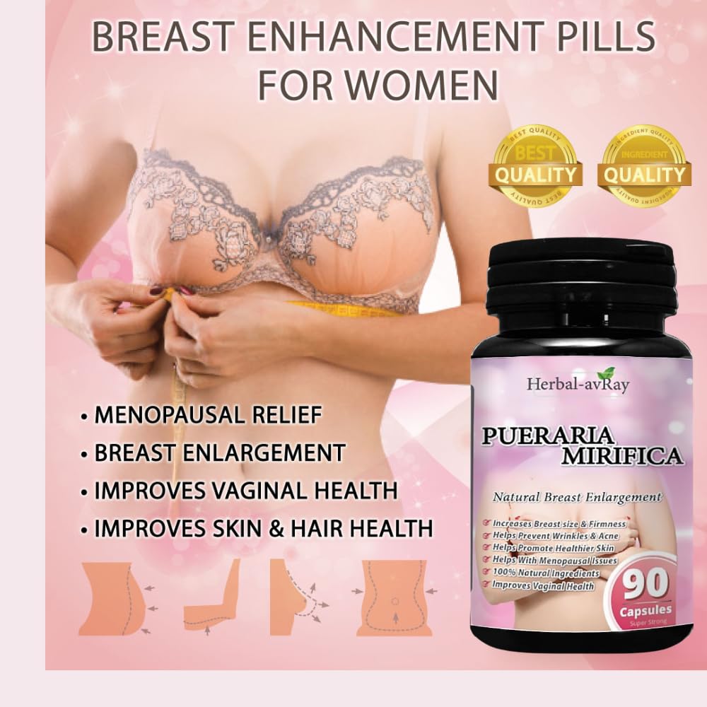 Herbal-avRay Pueraria Mirifica Capsules for Menopause Relief - 90 Vegan Capsules - image 3