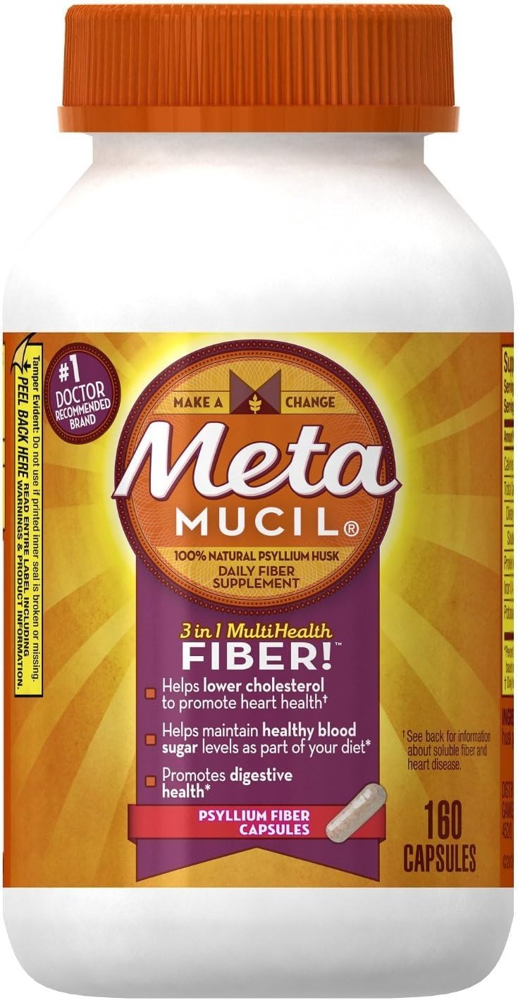 Metamucil Fiber Supplement Capsules - 160 Count