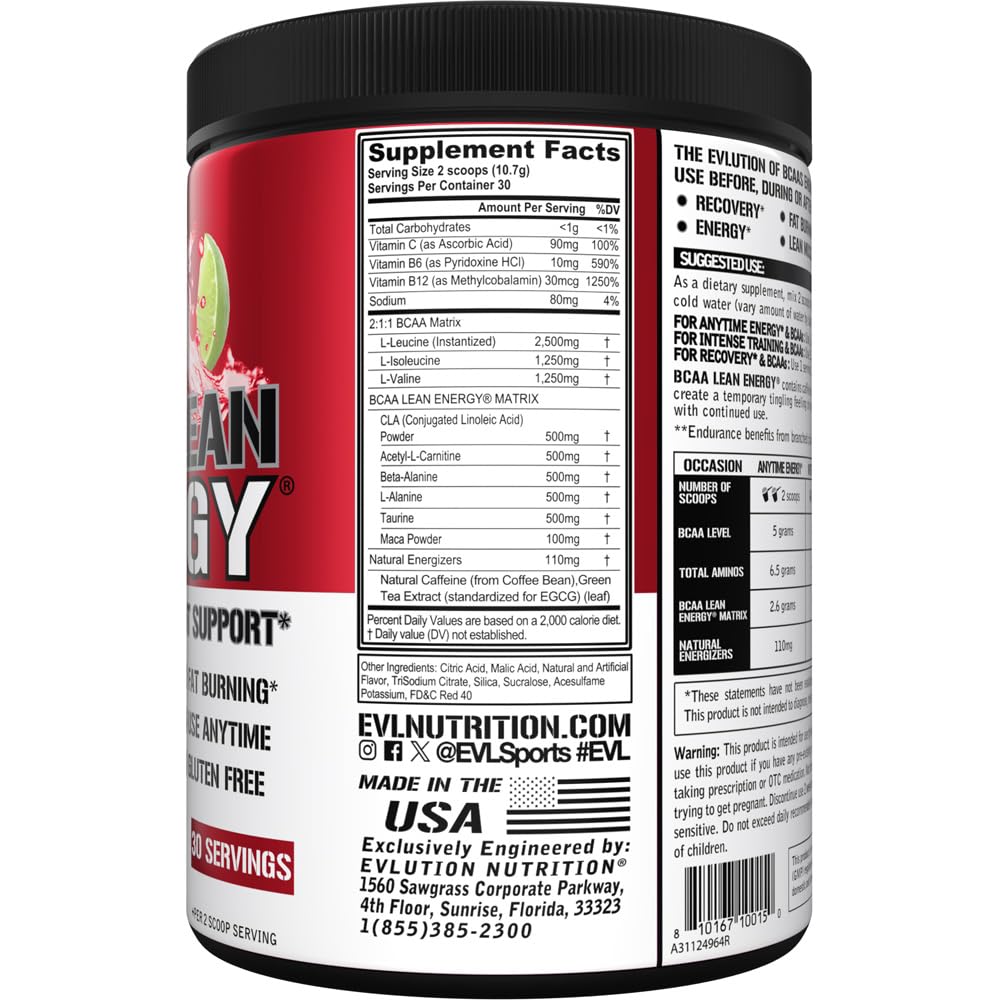 Evlution Nutrition BCAA Lean Energy - Energizing Amino Acid
