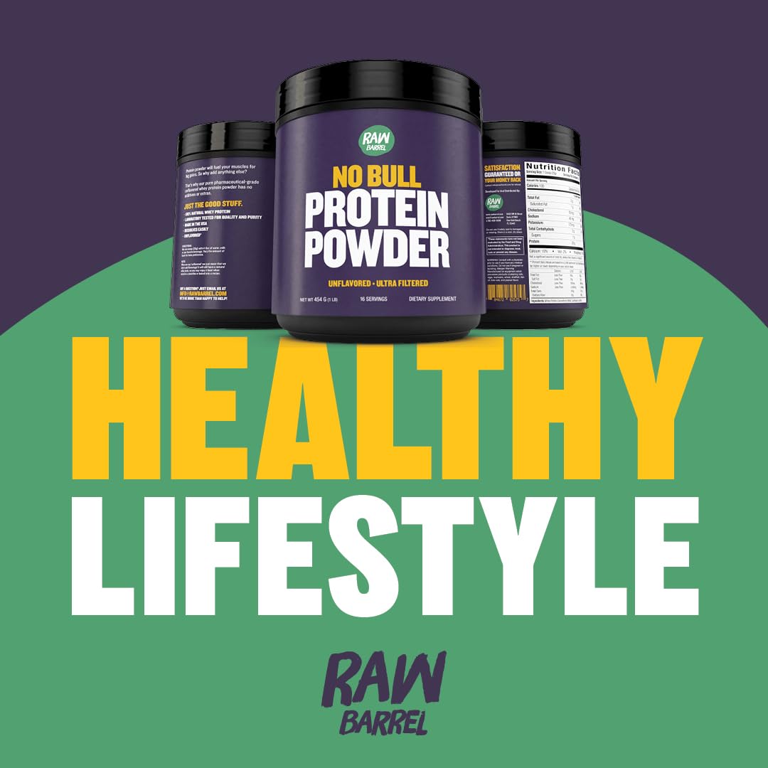 Raw Barrel No Bull Whey Protein Isolate Unflavored - 1 lb - image 2