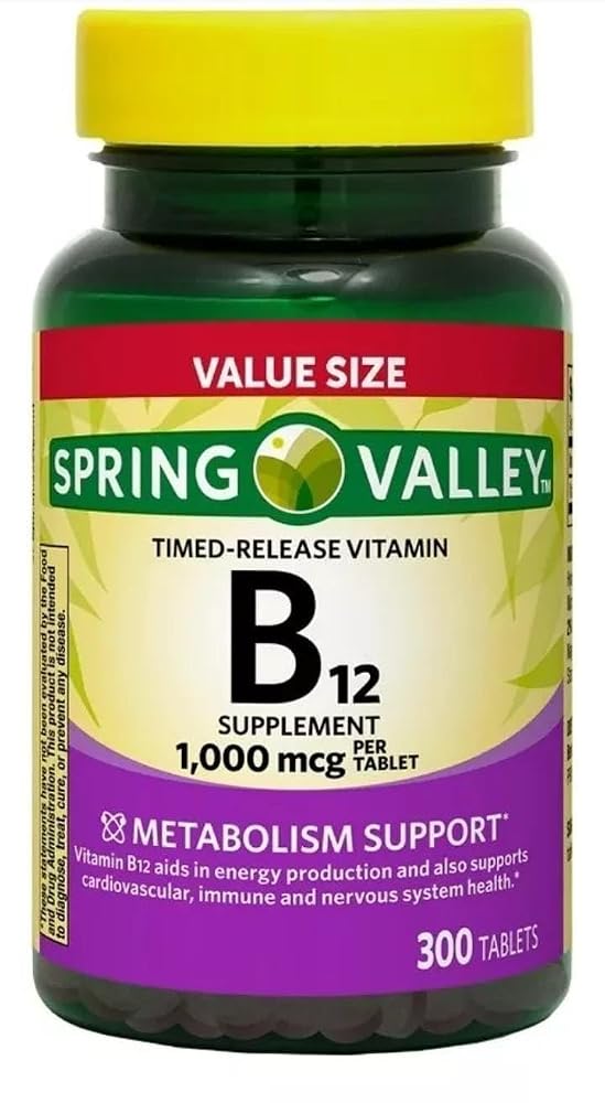 Spring Valley Vitamin B12 Extended Release 1000 mcg - 300 Tablets