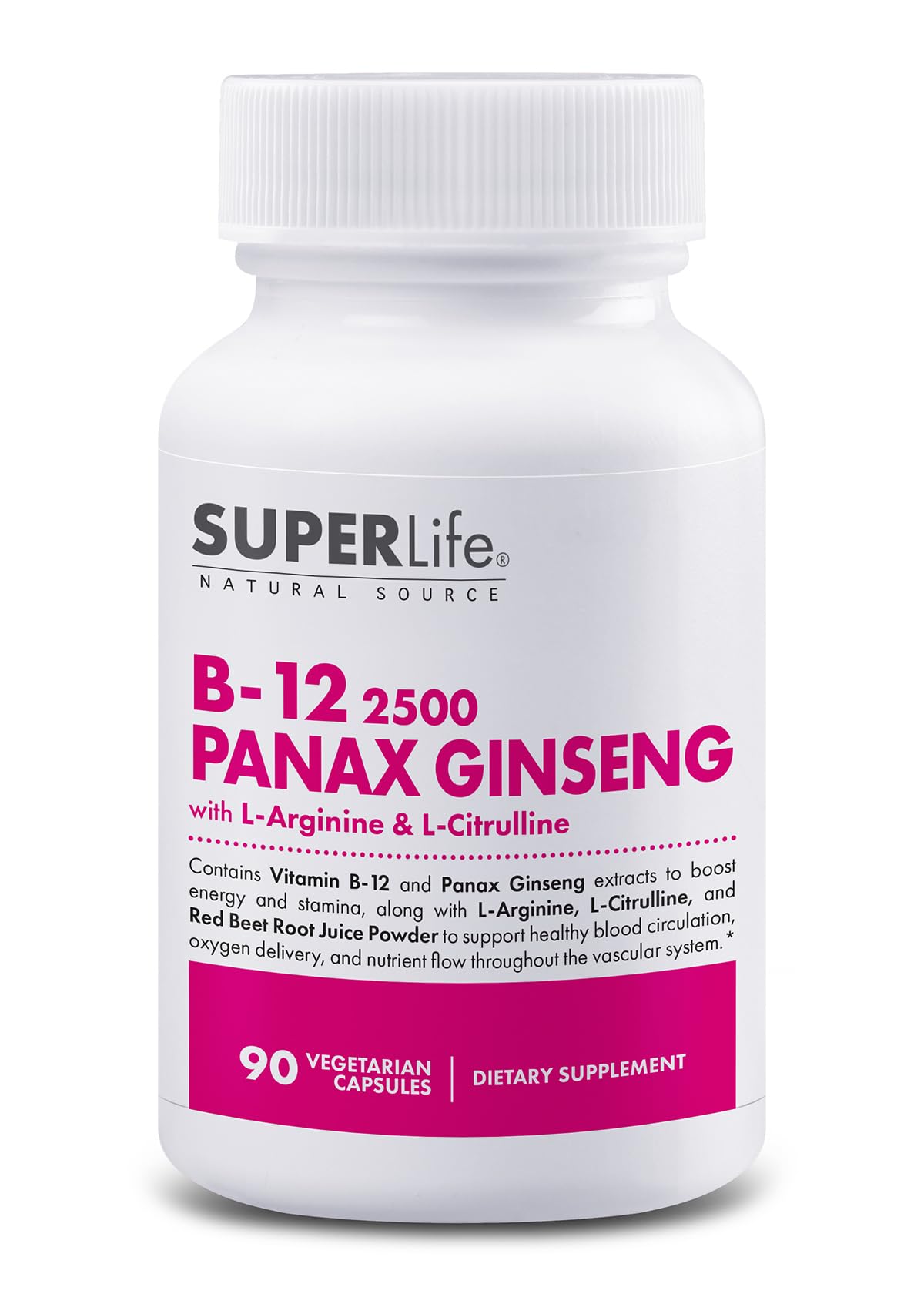 Fresh Start Vitamin B-12 2500 & Panax Ginseng Energy Booster - 90 Capsules