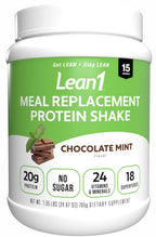 LEAN1 Chocolate Mint Meal Replacement Protein Powder - 15 Servings