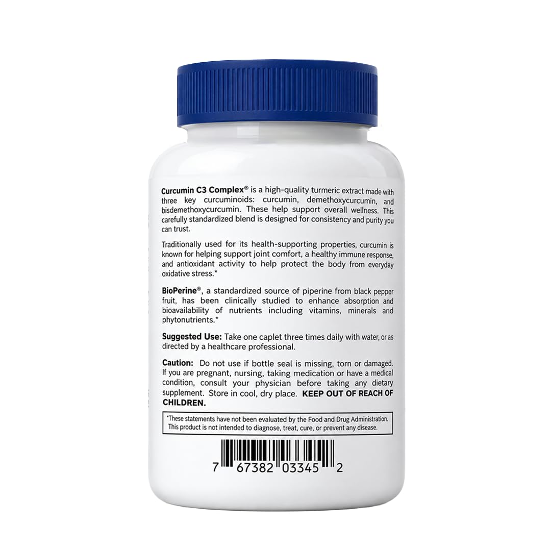 AFI Curcumin C3 Complex 500mg with BioPerine - 60 Vegetarian Capsules - image 2