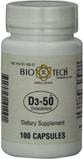Bio-Tech Pharmacal D3-50 Vitamin D3 50,000 IU - 100 Capsules