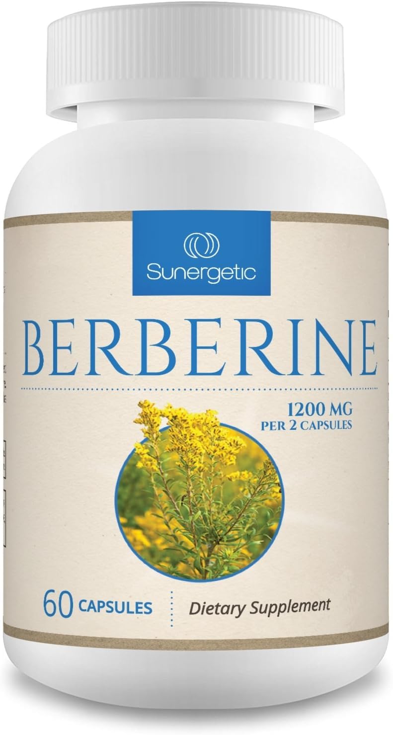Sunergetic Berberine HCl 1,200 mg Metabolic Support - 60 Capsules