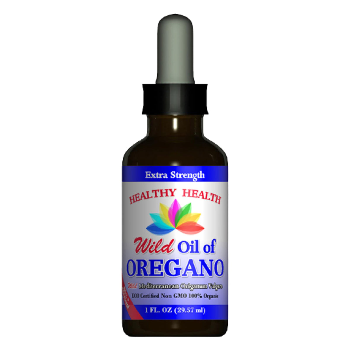 Healthy Health Oregano Oil Wild Mediterranean Organic 83% Carvacrol - 1 fl oz