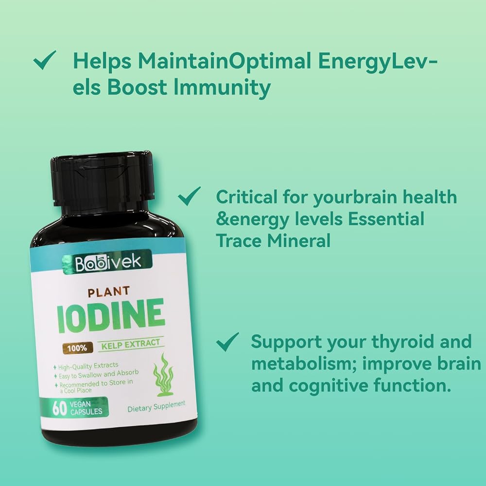 Babivek Iodine Supplement from Sea Vegetable Complex - 60 Capsules - image 2