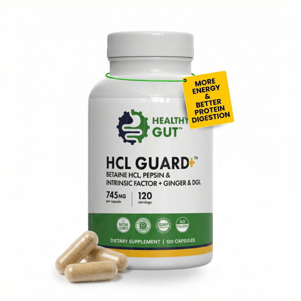 Healthy Gut HCL Guard Protein Digestion Support - 120 Capsules