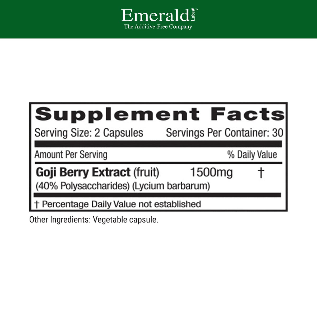 Emerald Labs Goji Berry Antioxidant - 60 Vegetable Capsules - image 2