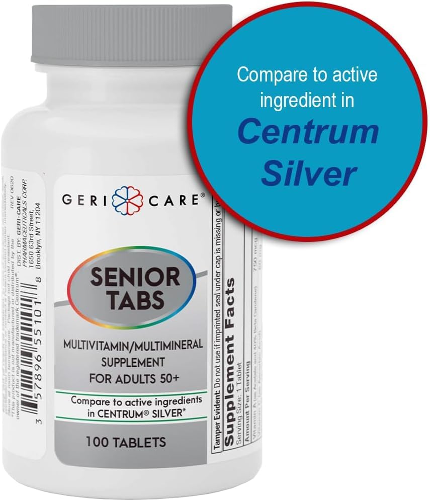GeriCare Senior Tab 50+ Multivitamin and Minerals - 100 Tablets - image 6