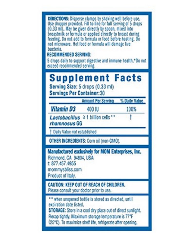 Mommy's Bliss Probiotic Drops + Vitamin D - 0.68 Fl Oz (Pack of 2) - image 2