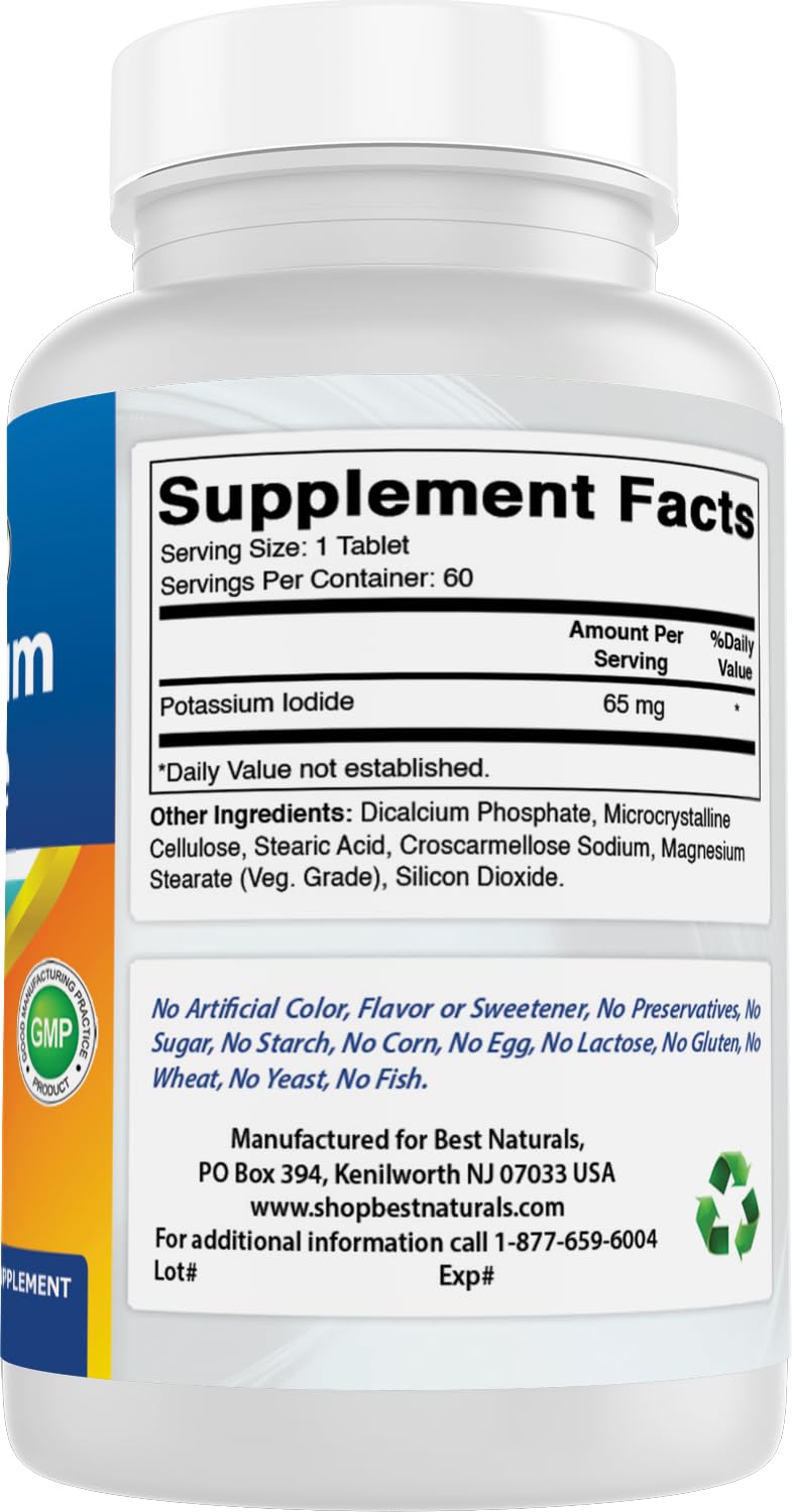 Best Naturals Potassium Iodide 65 mg - Dietary Supplement