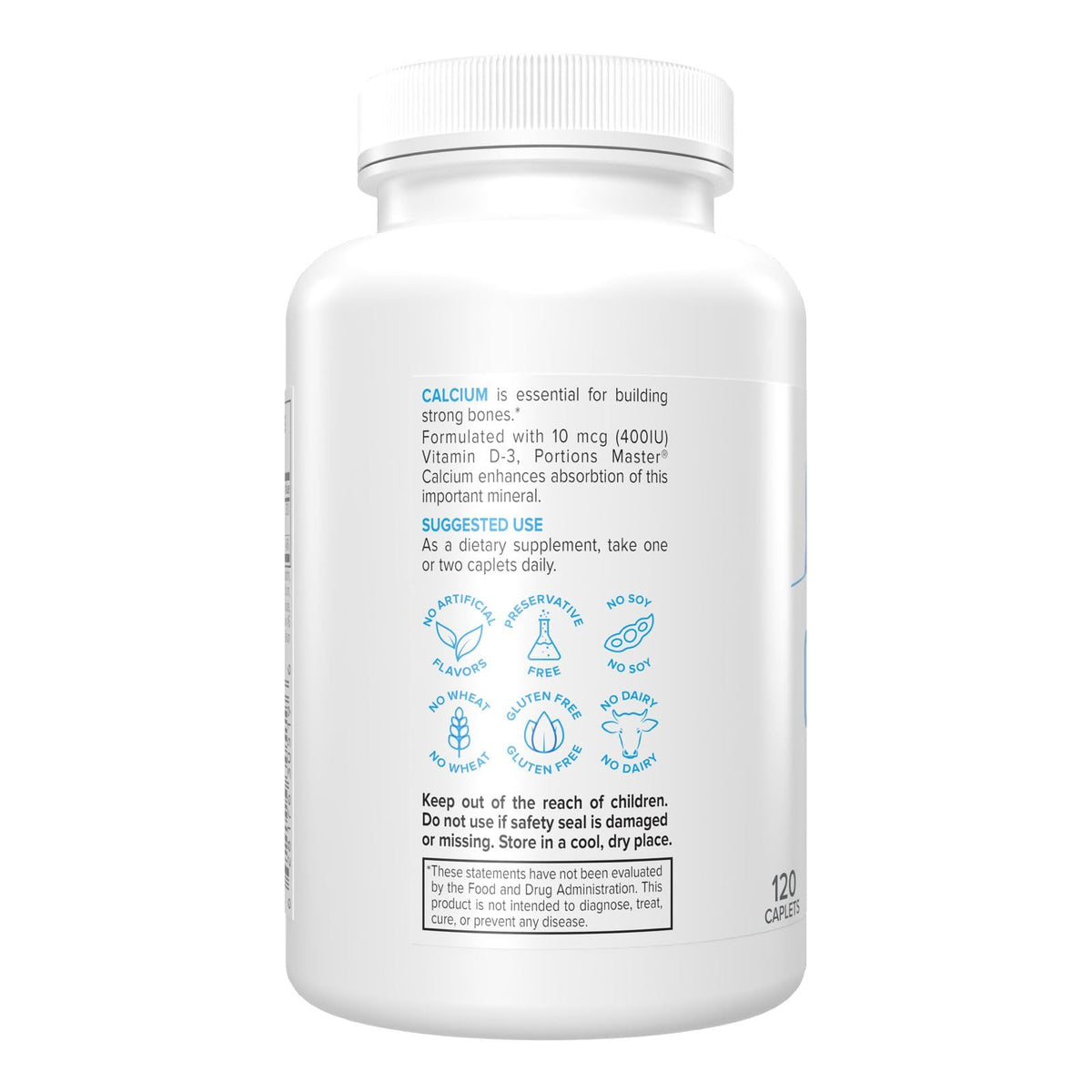 Portions Master Calcium + D3 & Magnesium Bone & Joint - 120 Vegetarian Capsules - image 4