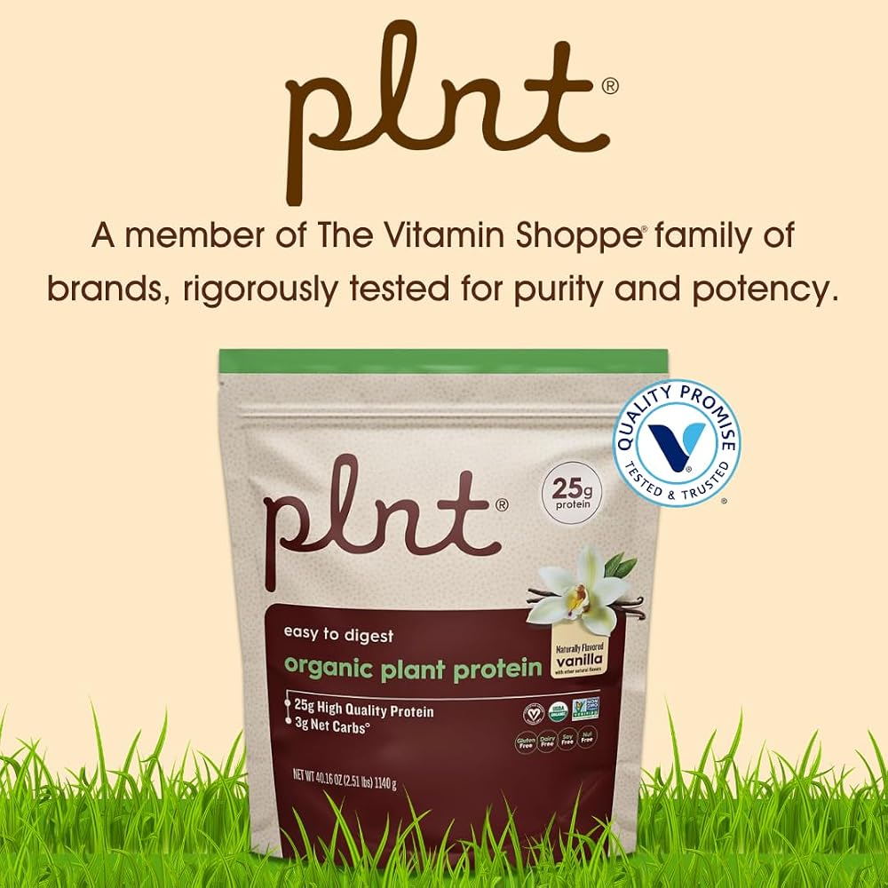 plnt Organic Plant Protein Powder a Vanilla a