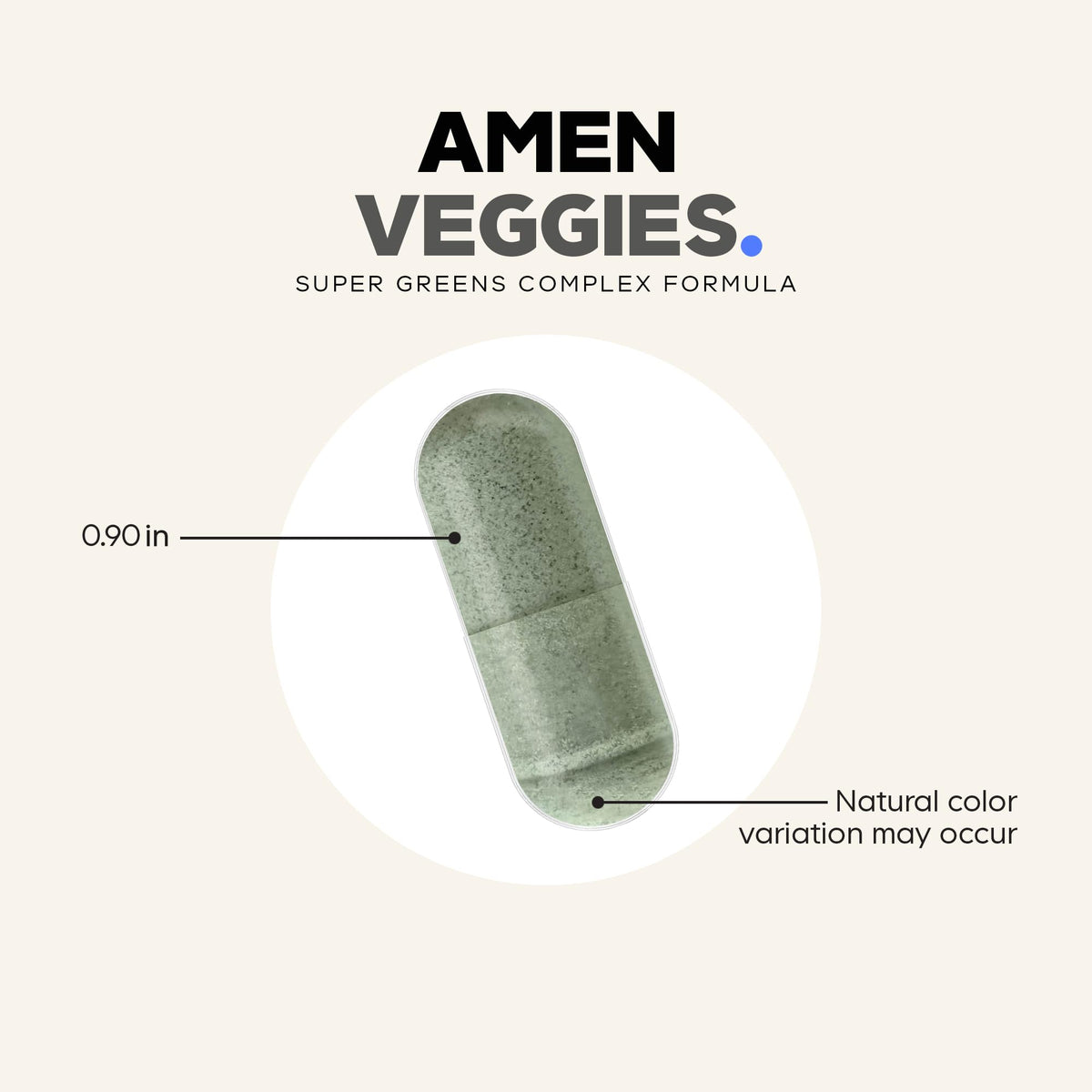 Amen Veggies Daily Vegetable Supplement Raw Greens - 90 Capsules - image 8