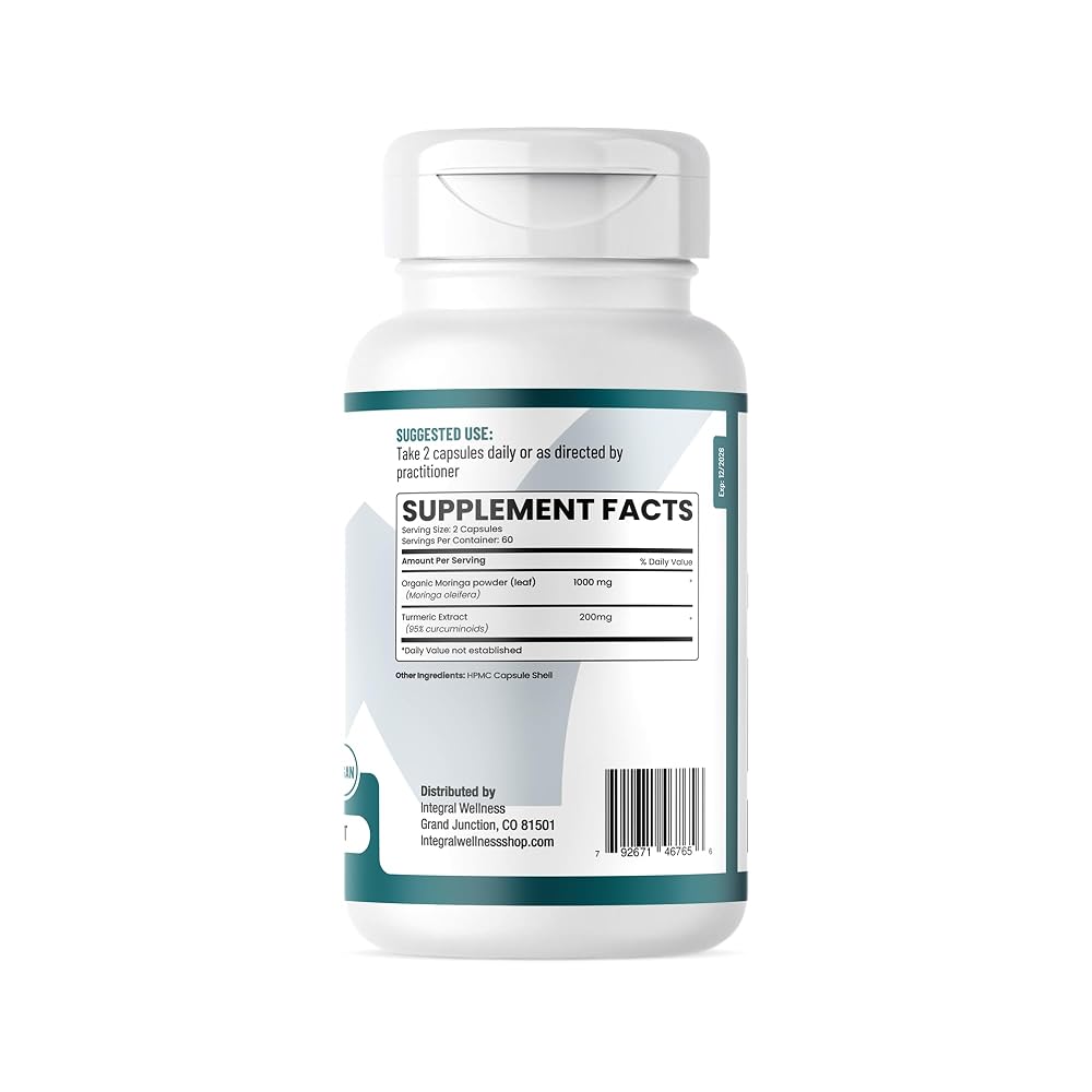 Integral Wellness Moringa with Curcumin Capsules - 60 Count - image 5