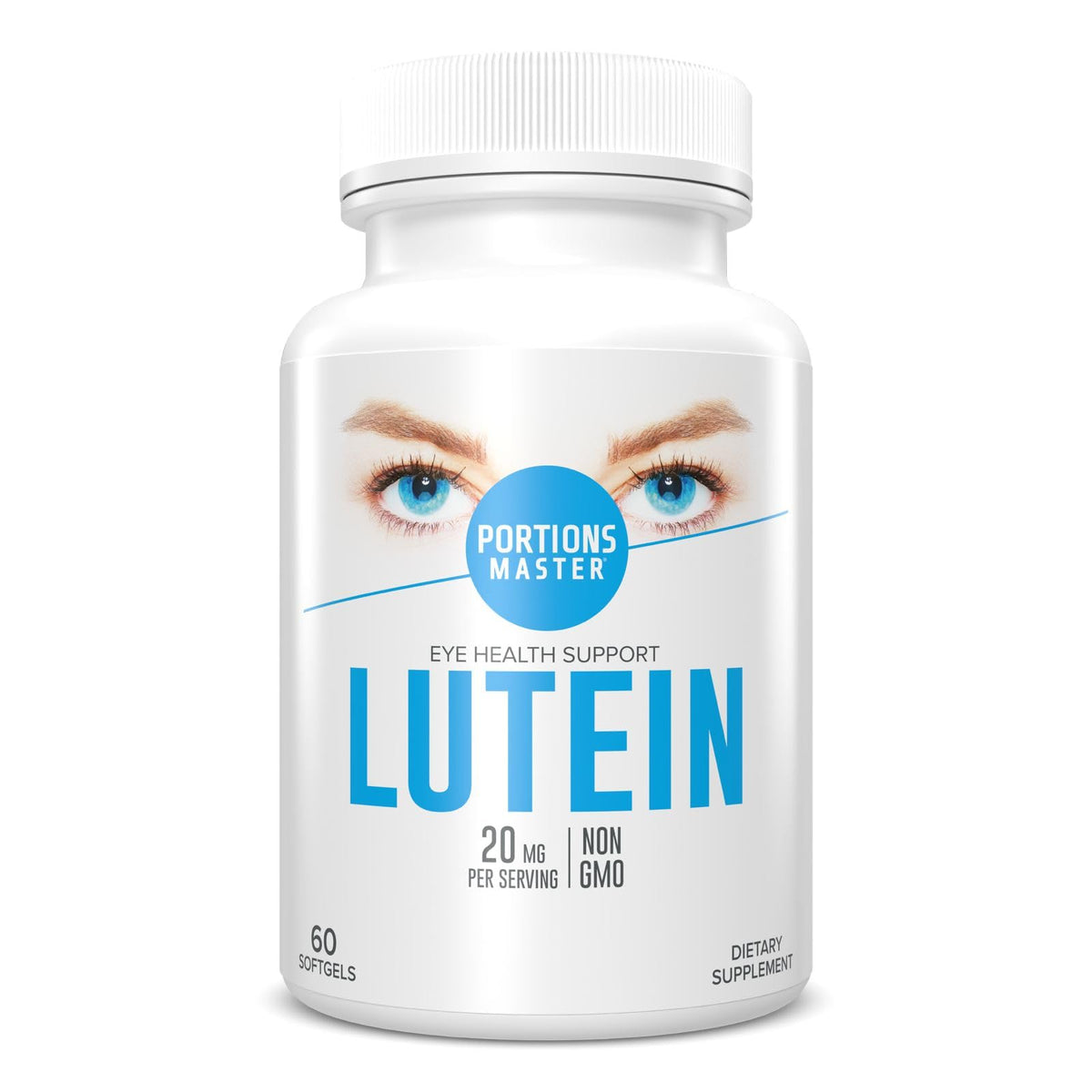 Portions Master Lutein 20mg + Zeaxanthin Eye Health - 60 Softgels