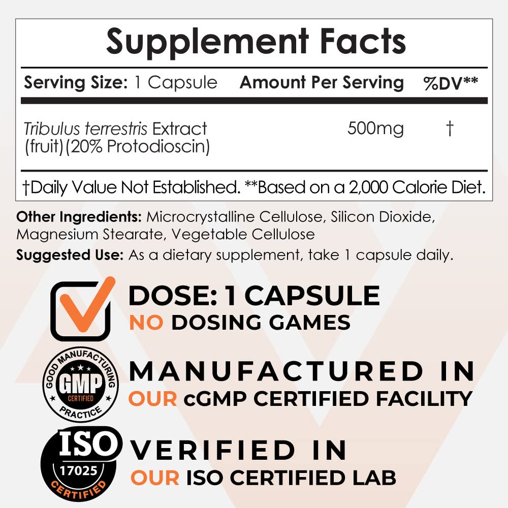 Nootropics Depot Tribulus Extract 500mg - 60 Capsules - image 3