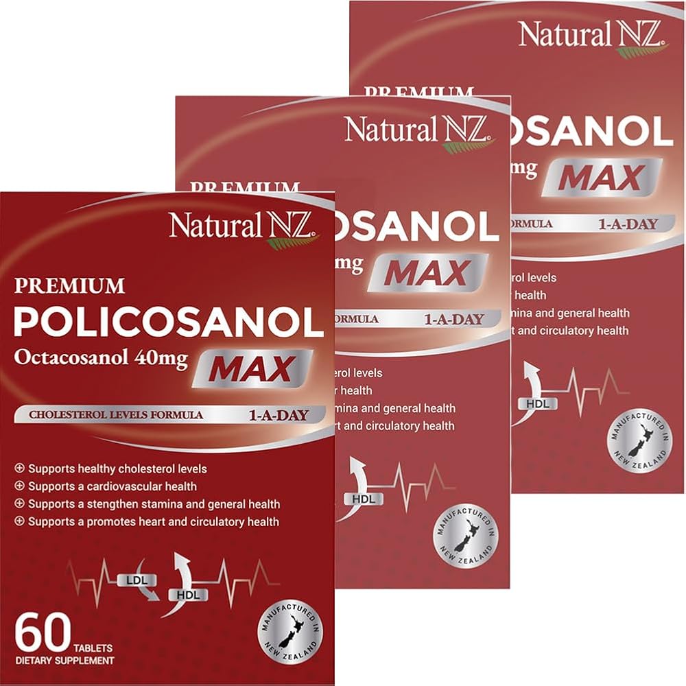 Natural NZ Policosanol Max 66.8mg (Otacosanol 40mg) 1-A-Day 60 Tablets