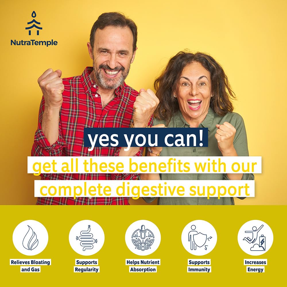 NUTRATEMPLE Probiotics 4-in-1 Digestive Enzymes - 60 Capsules - image 4