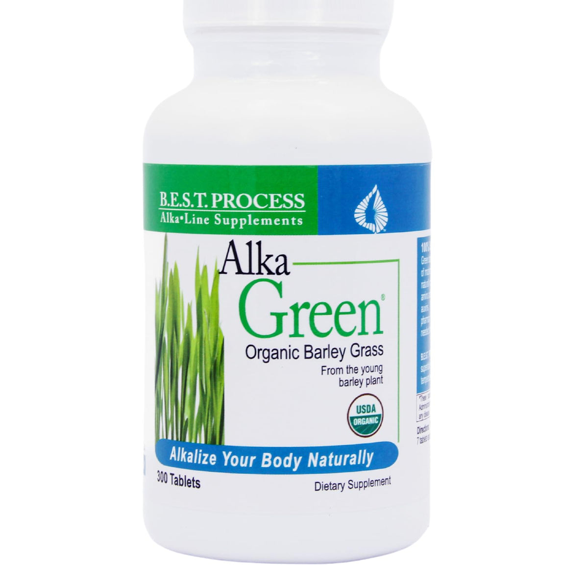 Morter Alka-Green 100% Organic Barley Grass Juice Tablets - 300 Tabs