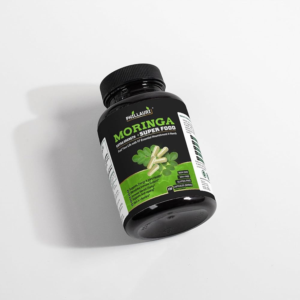 Phillauri Organic Moringa Powder Capsules - 600 Capsules - image 2