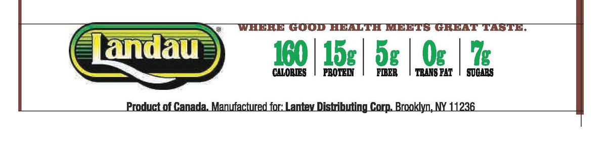 Landau Protein Bar, 15 g Protein 1.6oz bar, 12 Bars (Peanut Caramel)