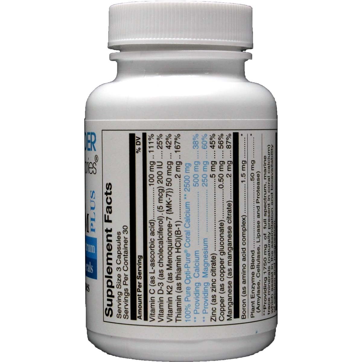 Wonder Laboratories Coral Calcium 2500 mg - 90 Capsules - image 3