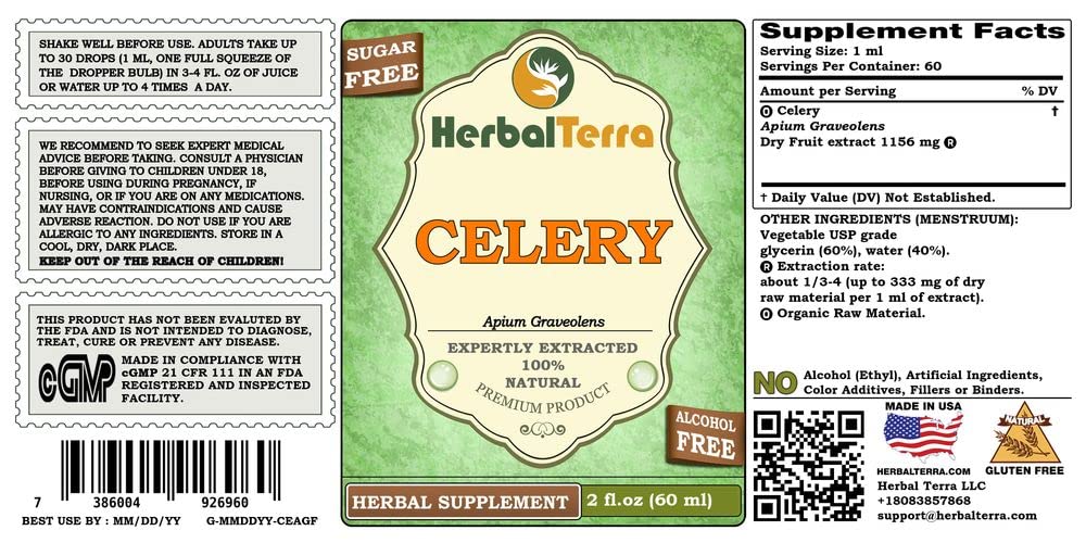 Herbal Terra LLC Celery (Apium Graveolens) Tincture