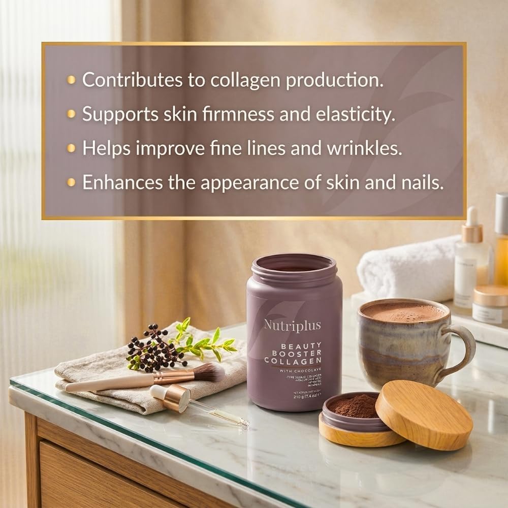 FARMASi Nutriplus Beauty Booster Collagen Powder Chocolate - 7.4 oz - image 2