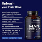 recomnd Man+ Formula Energy & Muscle Support - 120 Capsules - image 2