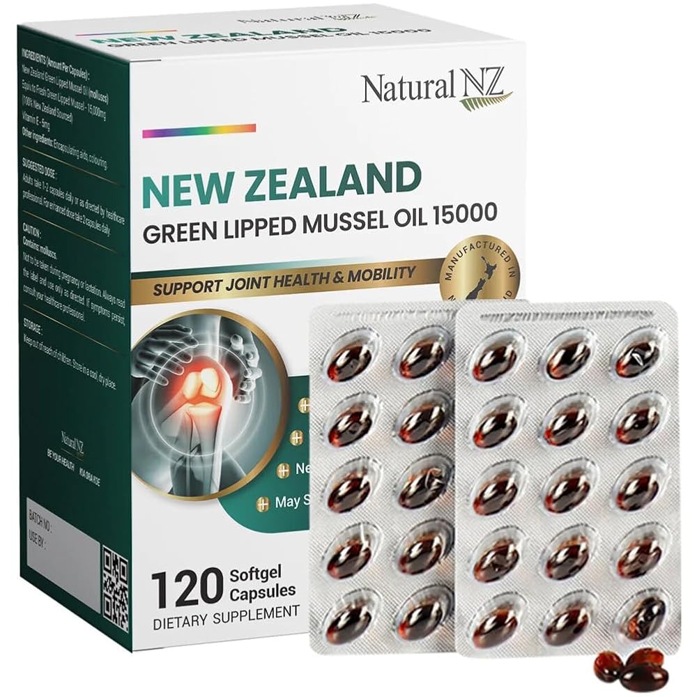 Natural NZ Green Lipped Mussel Oil 15000 Joint Support - 120 Softgels - image 6