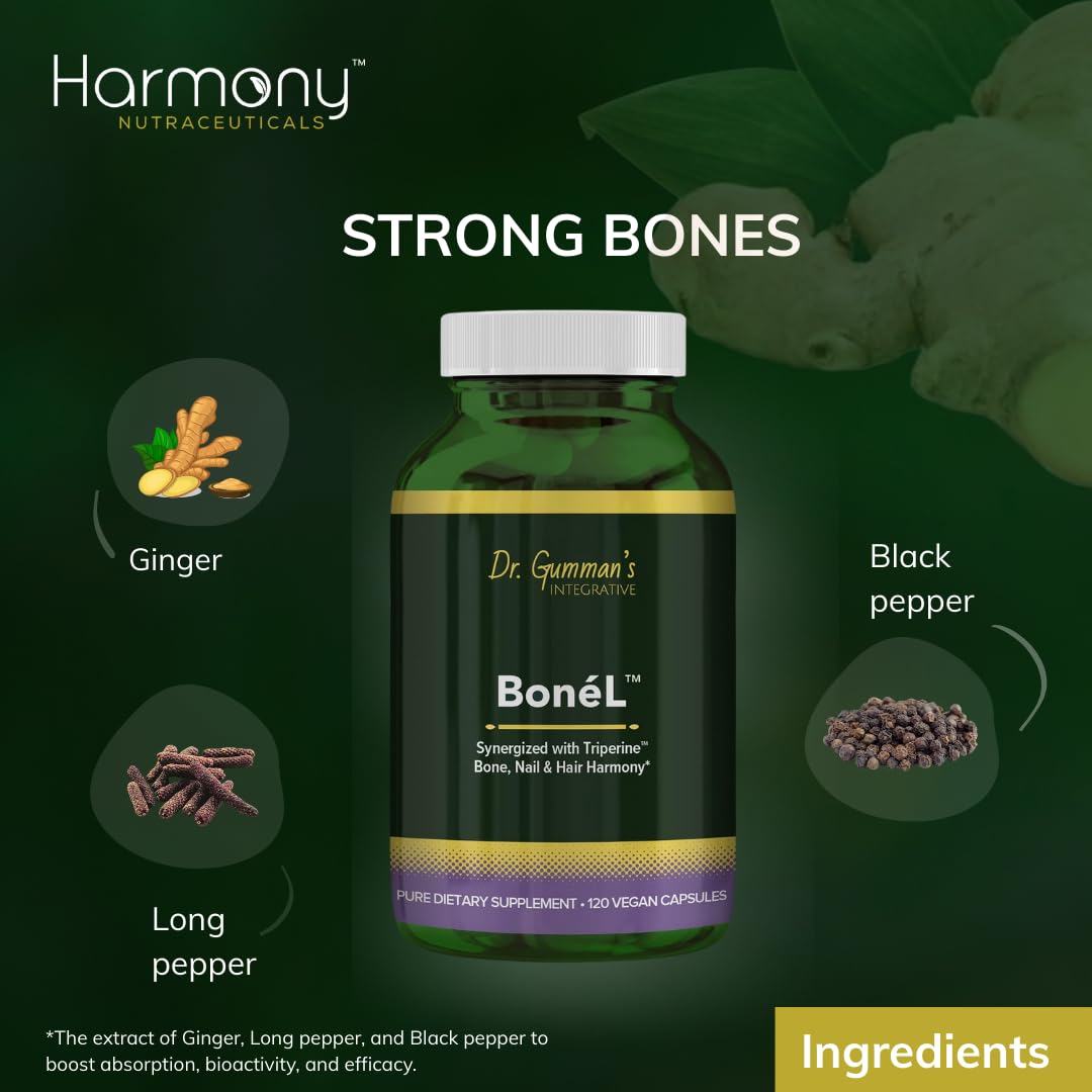 Harmony Nutraceuticals Bone'L Bone Support - 120 Vegan Capsules - image 4