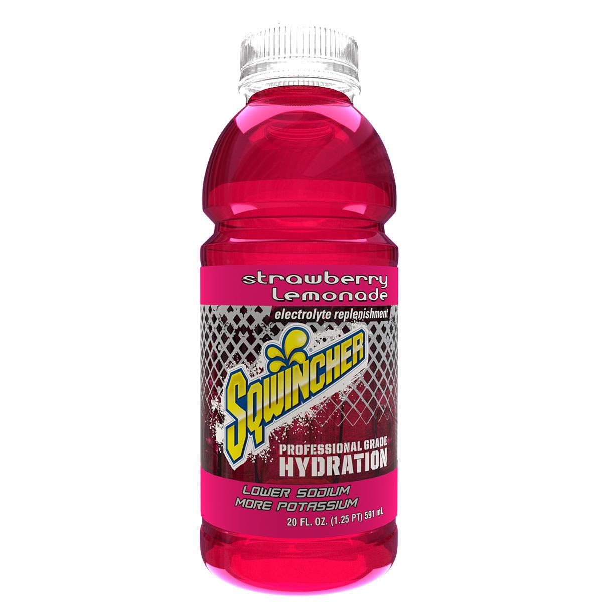 Sqwincher Activity Drink Strawberry Lemonade 20 oz - Case of 24