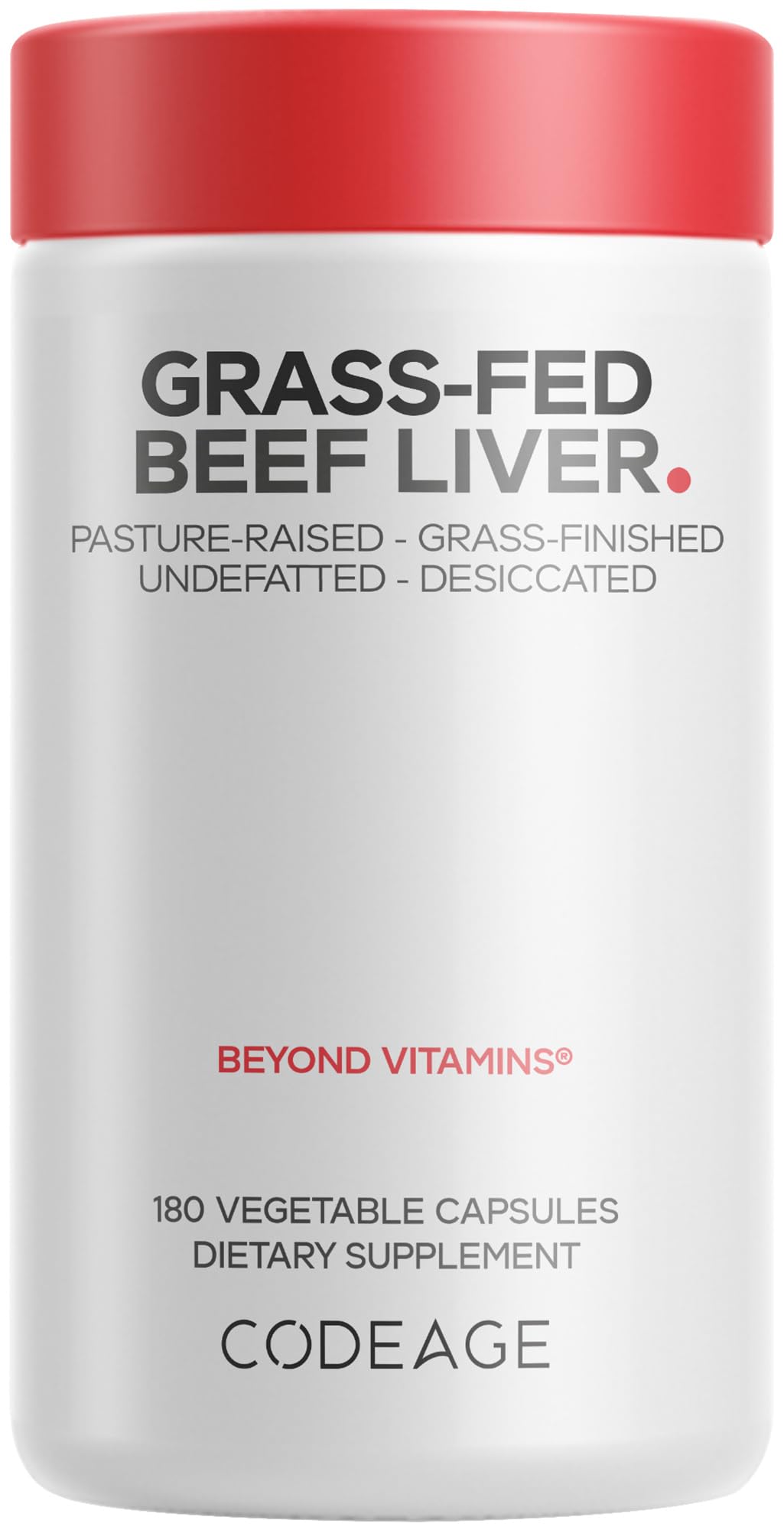 Codeage Grass-Fed Beef Liver Supplement - 180 Capsules