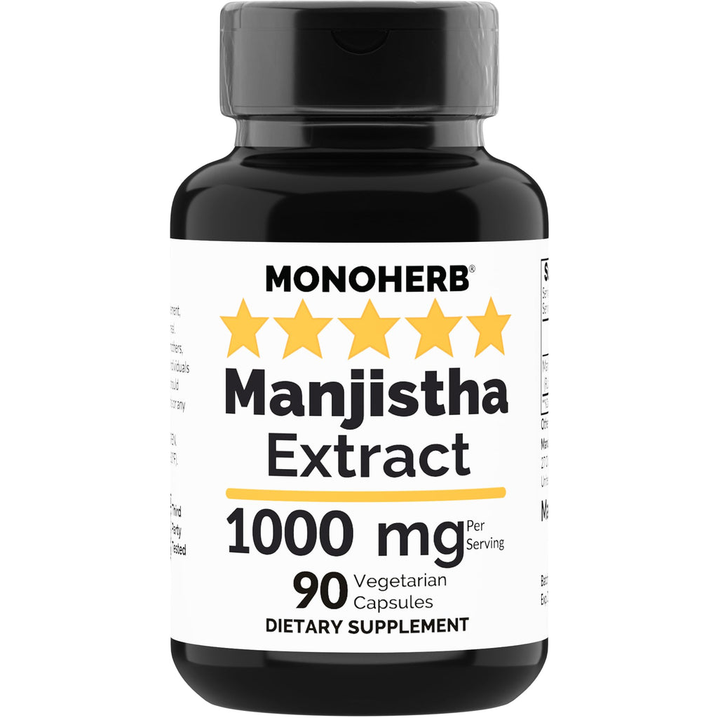 MONOHERB Manjistha 1000 mg - 90 Vegetarian Capsules