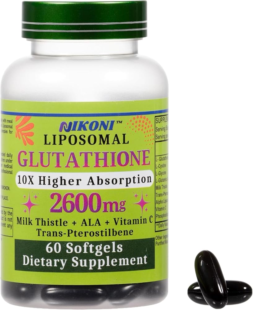 Nikoni Liposomal Glutathione 2600 mg Supplement High Absorption