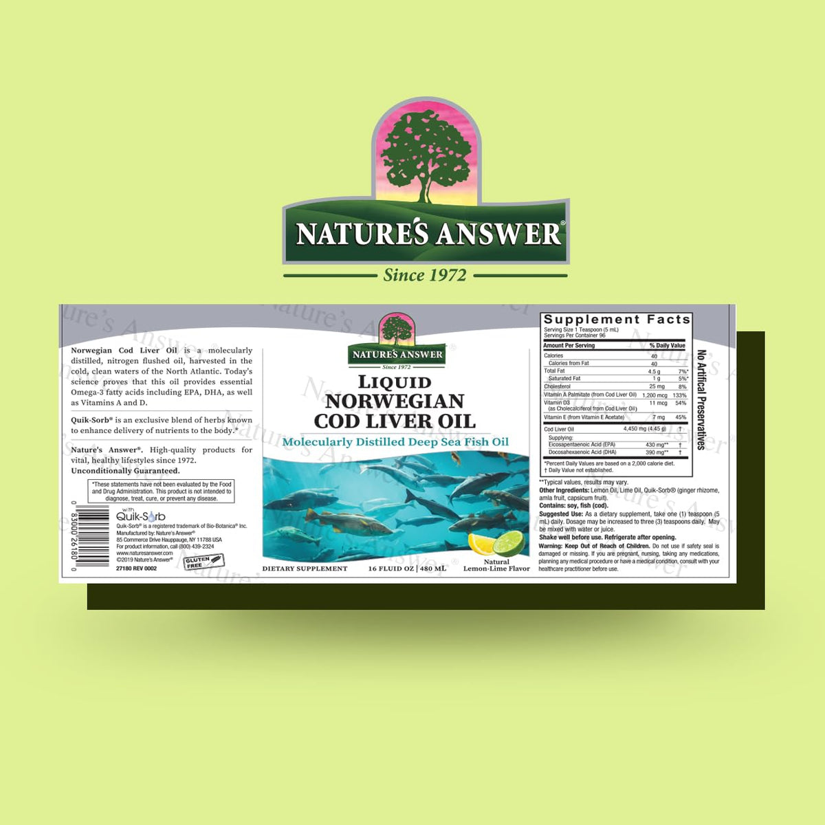 Nature's Answer Cod Liver Oil Liquid - 16 Fl Oz (Pack of 2) - image 2