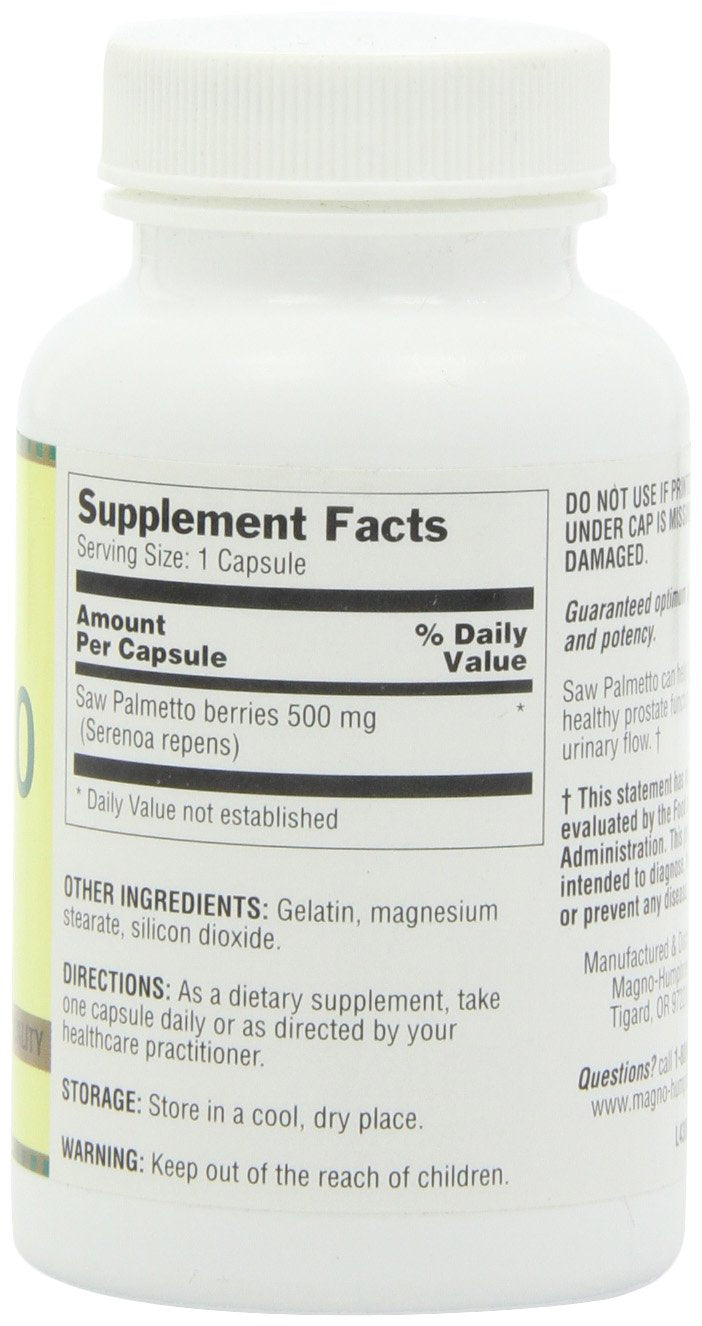 Optimum Saw Palmetto 500 mg Capsules - 100 Count - image 3