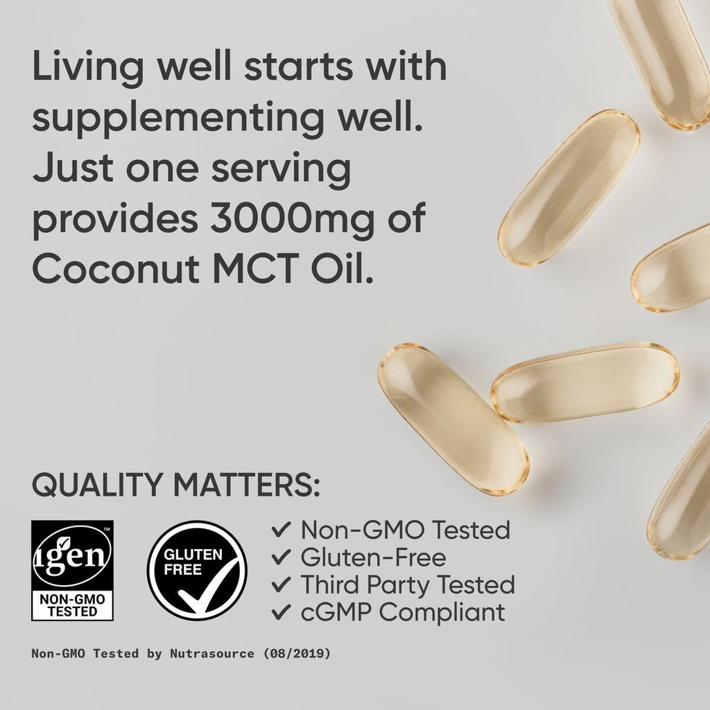 Sports Research Coconut MCT Oil 3000mg - 240 Softgels - image 4